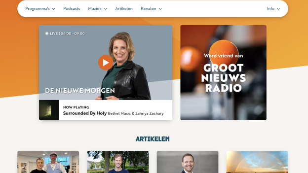 A completely renewed website and app for Groot Nieuws Radio 